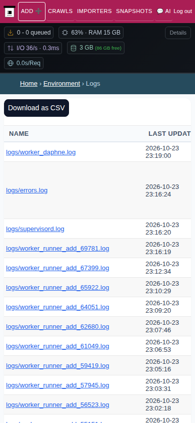 Logs — mobile