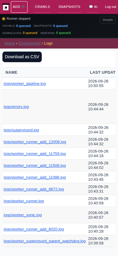 Logs — mobile