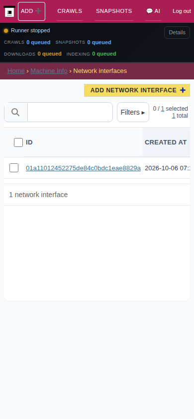 Network interfaces — mobile