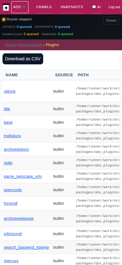 Plugins — mobile