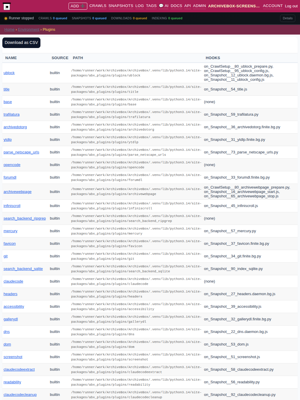 Plugins — tablet