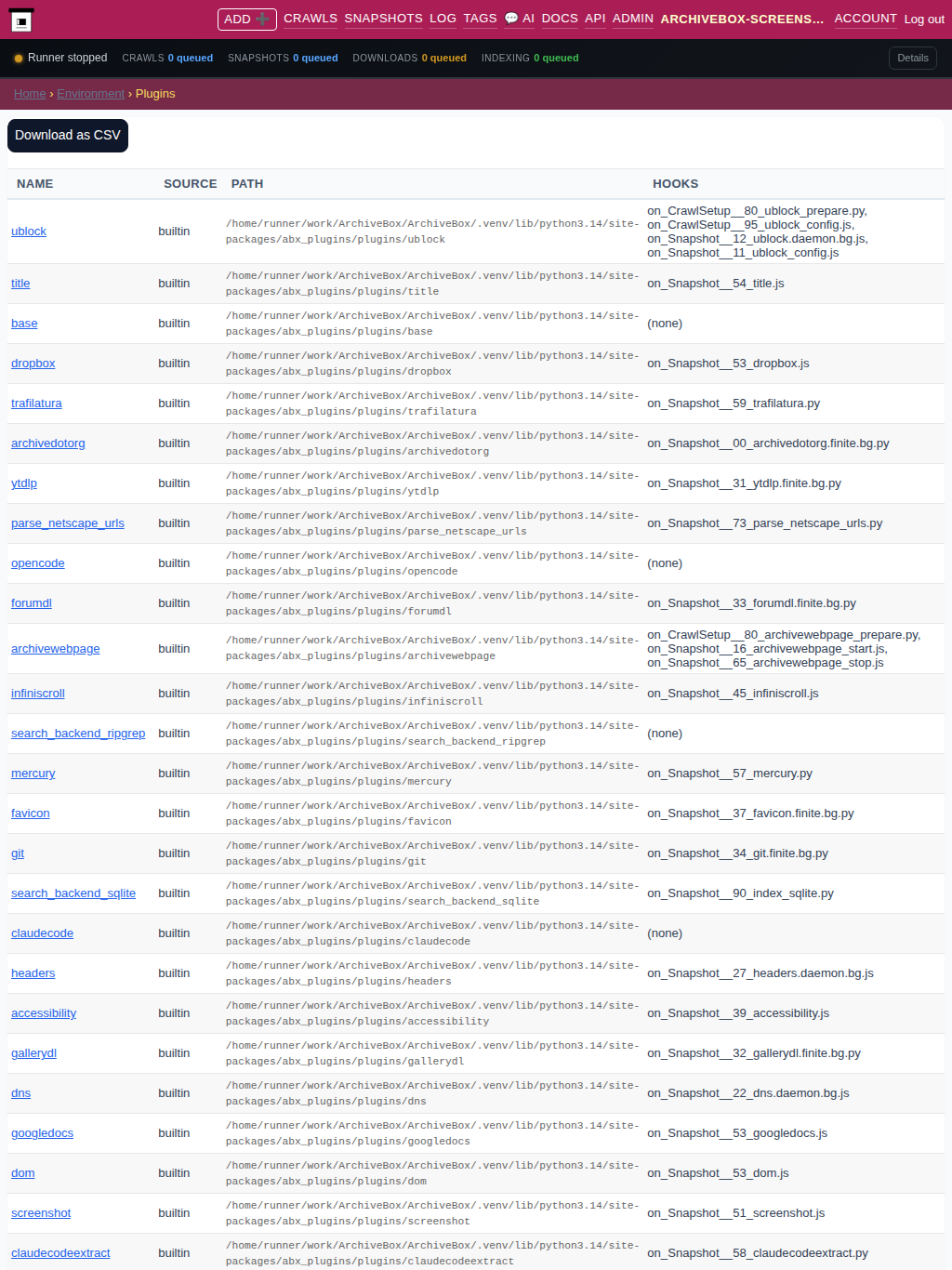 Plugins — tablet