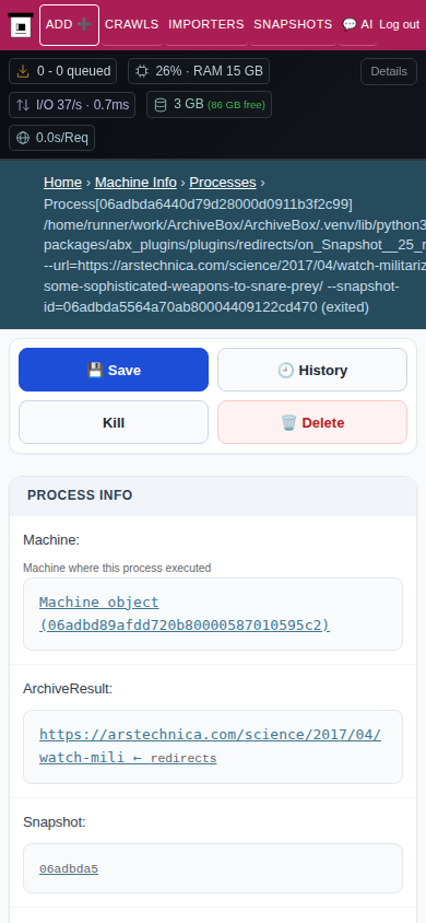 Process detail — mobile