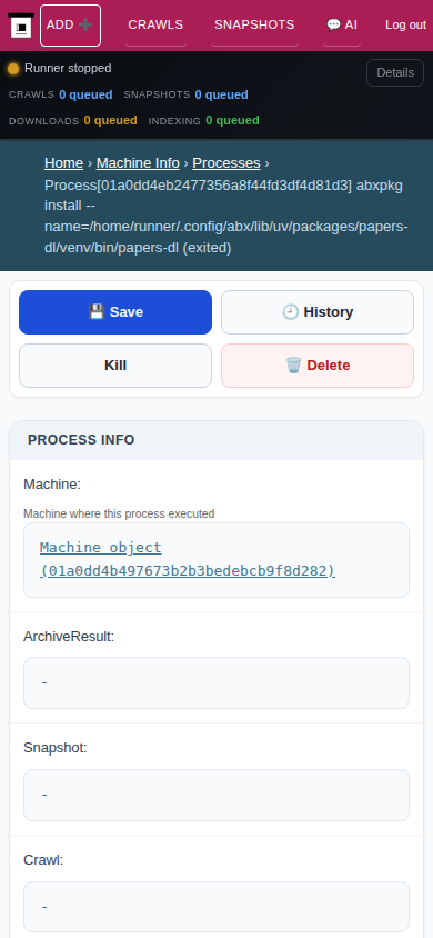 Process detail — mobile