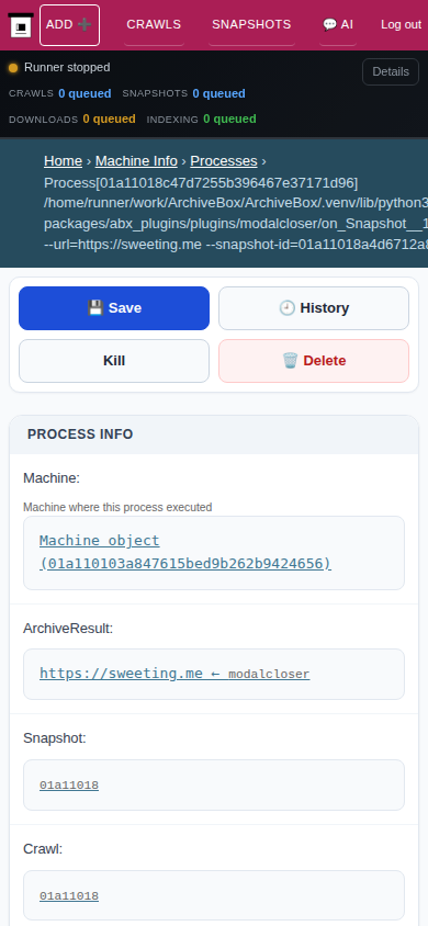 Process detail — mobile