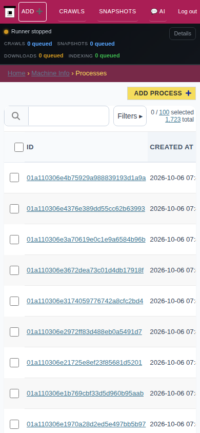 Processes — mobile