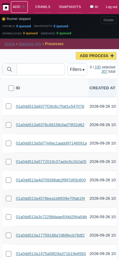 Processes — mobile