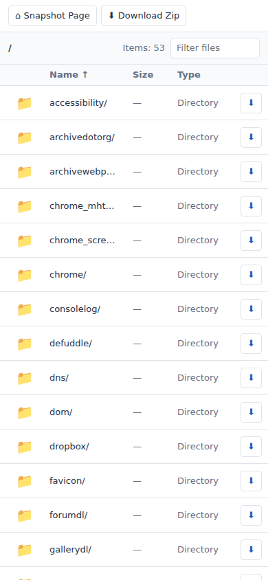 Snapshot files — mobile