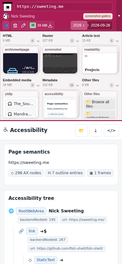 Snapshot View (accessibility) — mobile