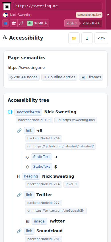 Snapshot View (accessibility) — mobile
