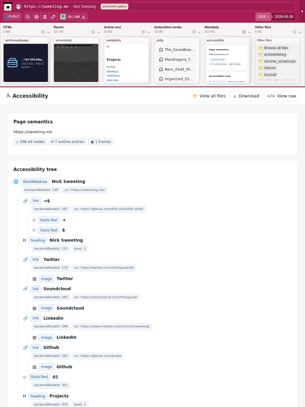 Snapshot View (accessibility) — tablet