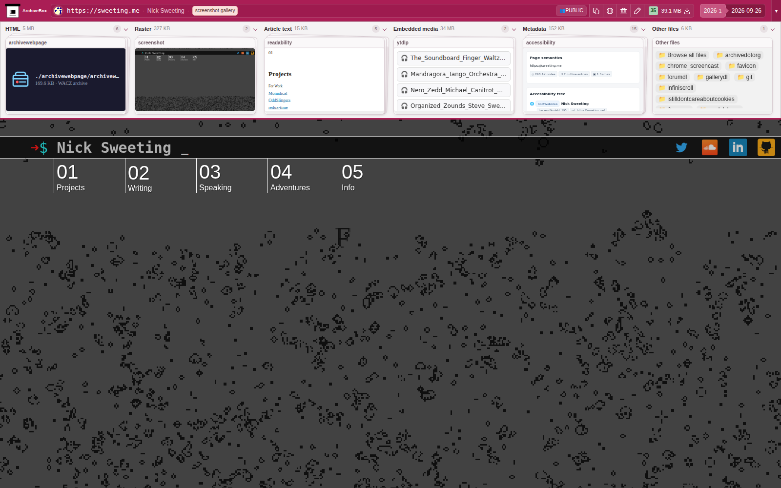 Snapshot View (archivewebpage) — desktop