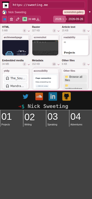Snapshot View (archivewebpage) — mobile