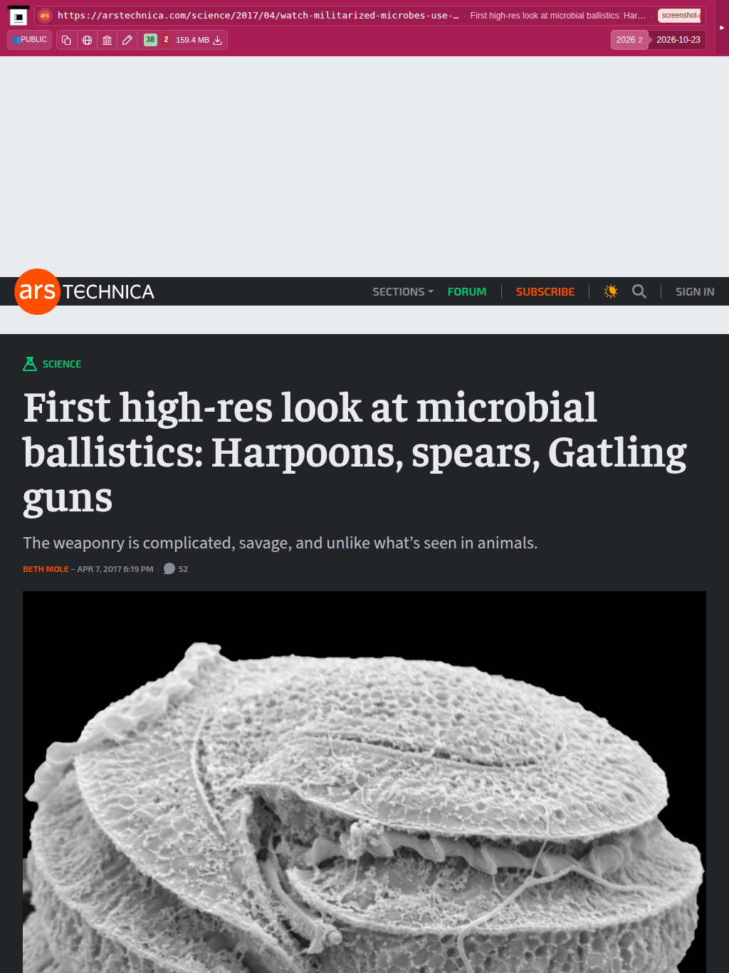 Snapshot View (archivewebpage) — tablet