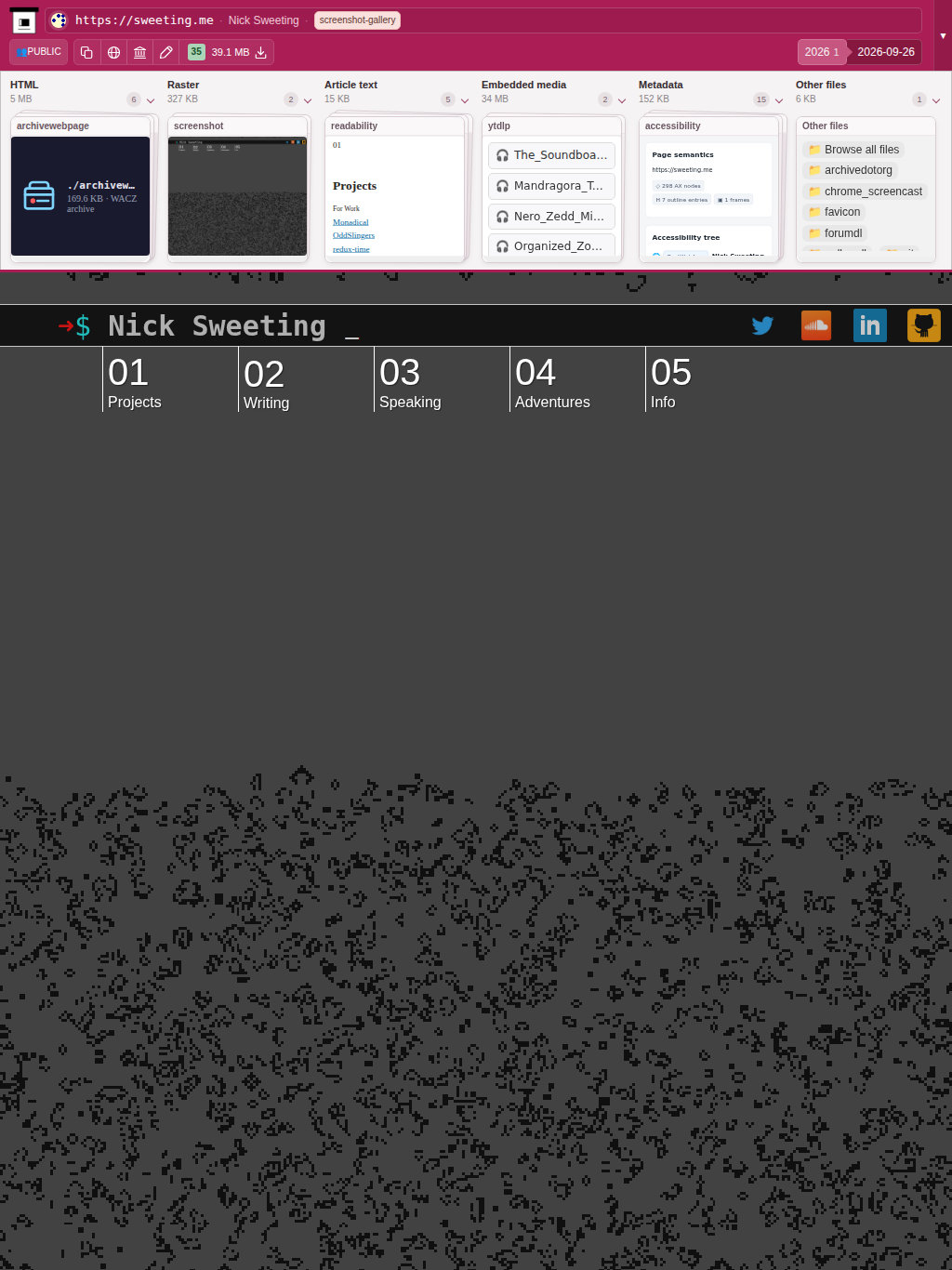 Snapshot View (archivewebpage) — tablet
