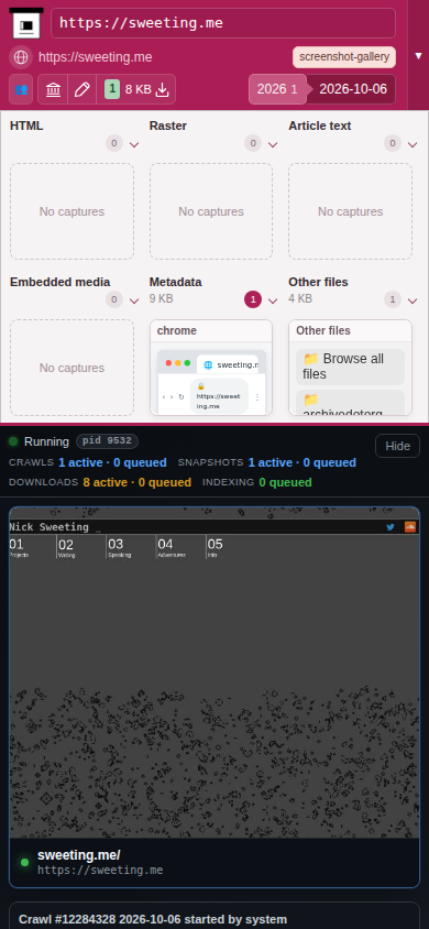 Snapshot View (capture in progress) — mobile