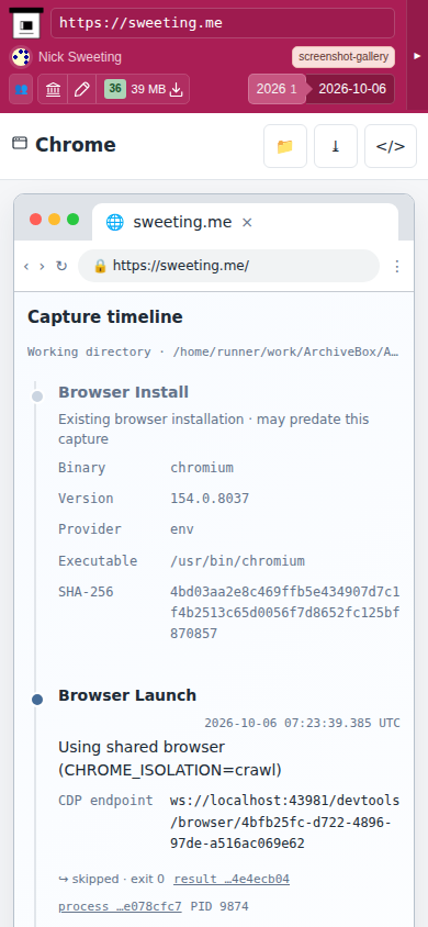 Snapshot View (chrome) — mobile