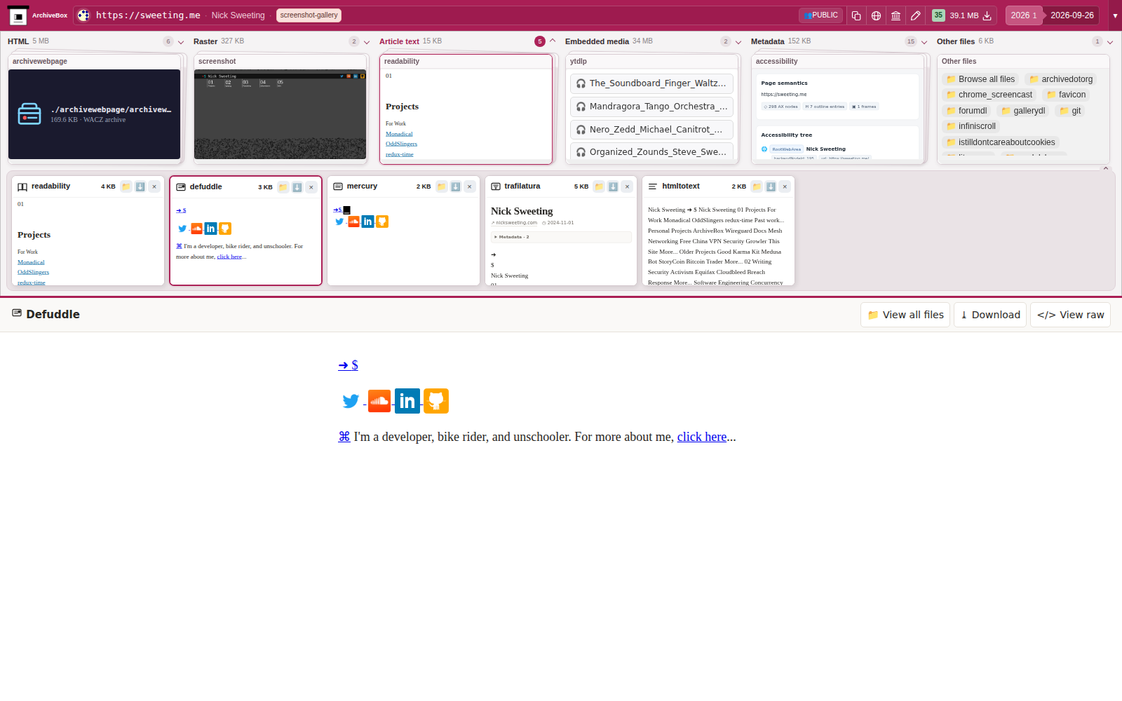Snapshot View (defuddle) — desktop