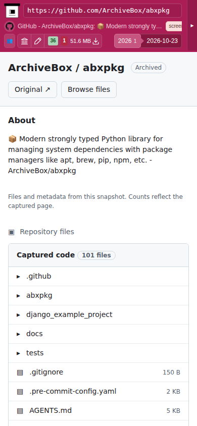 Snapshot View (git) — mobile