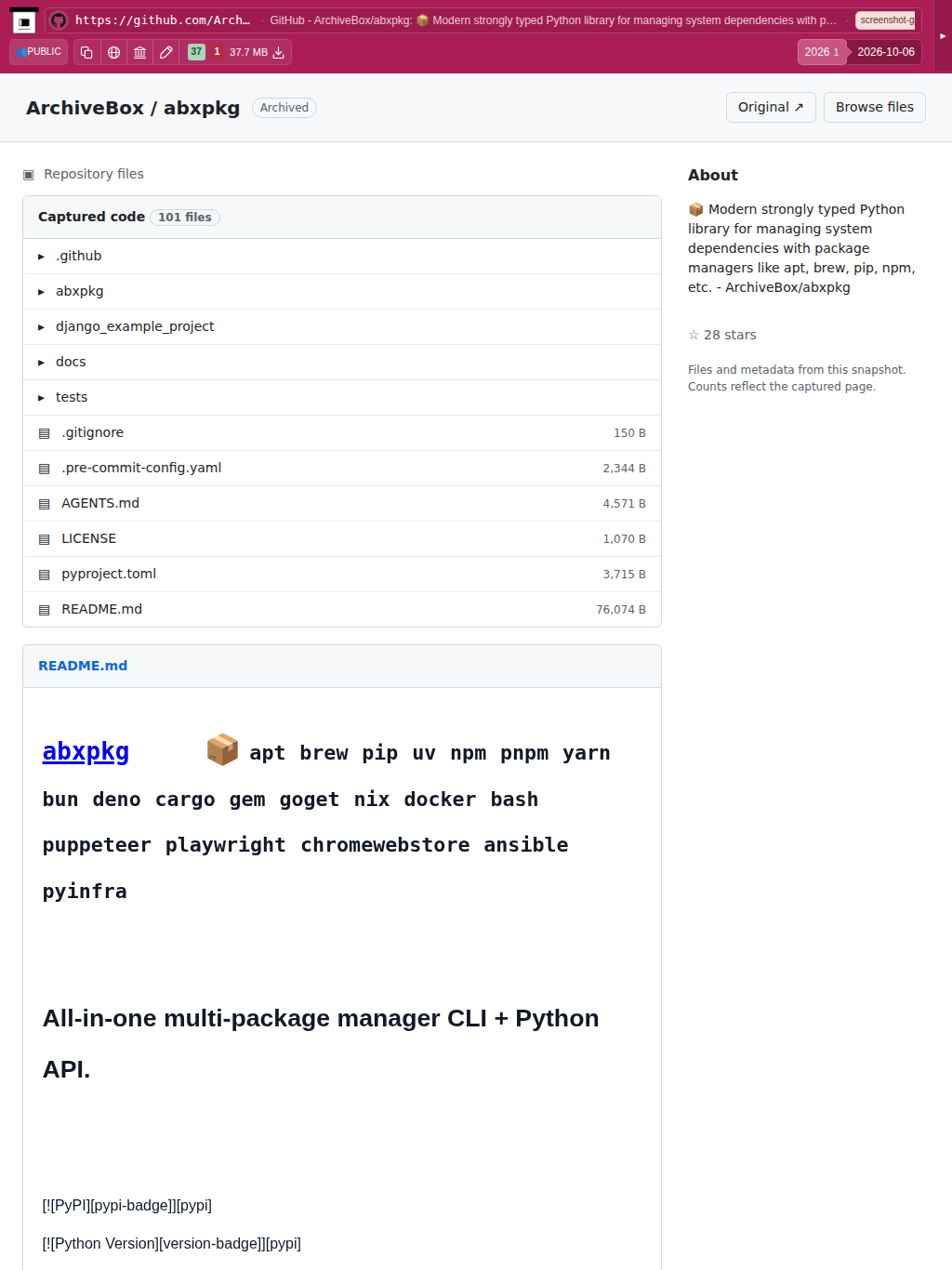 Snapshot View (git) — tablet
