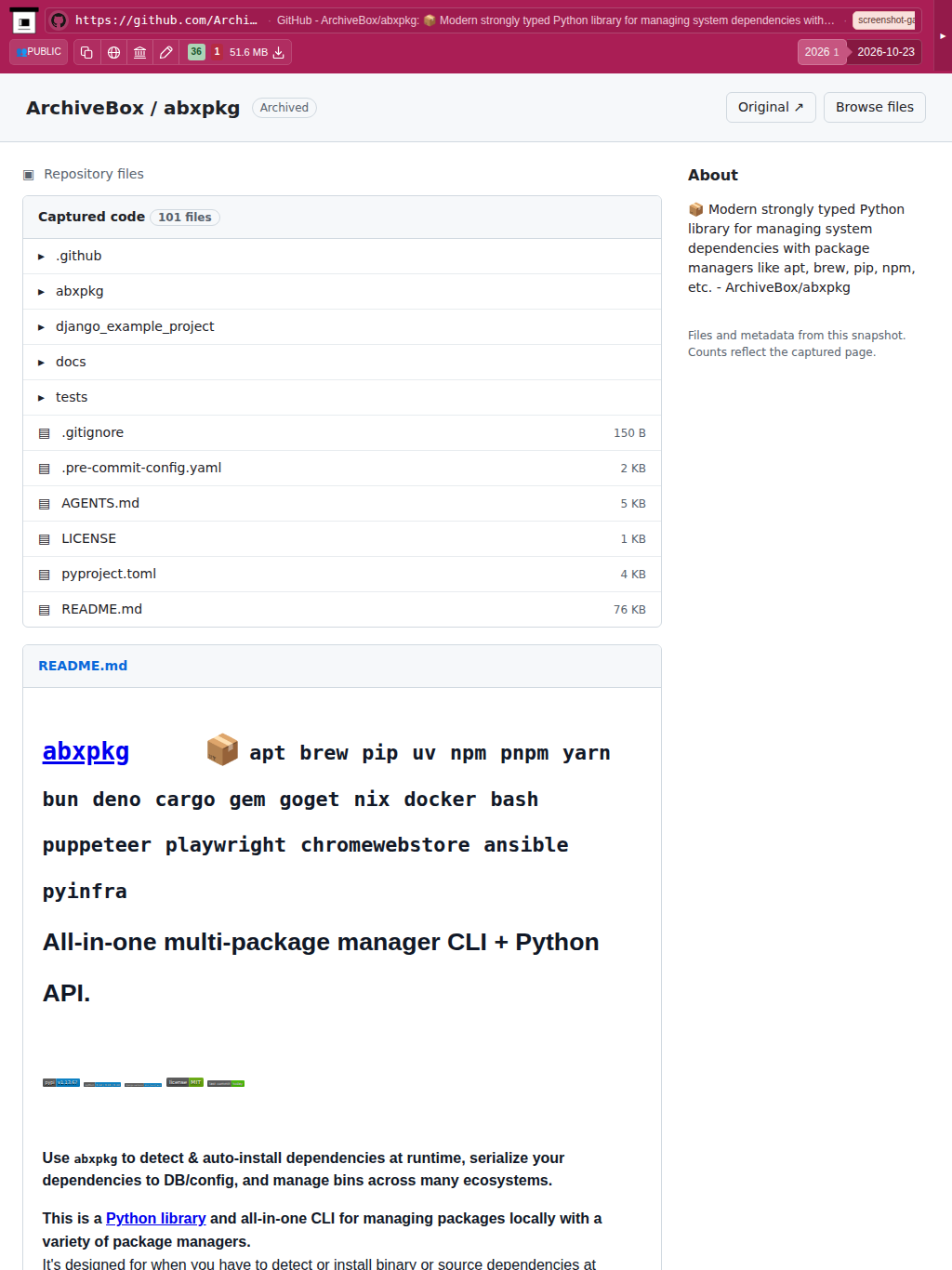 Snapshot View (git) — tablet