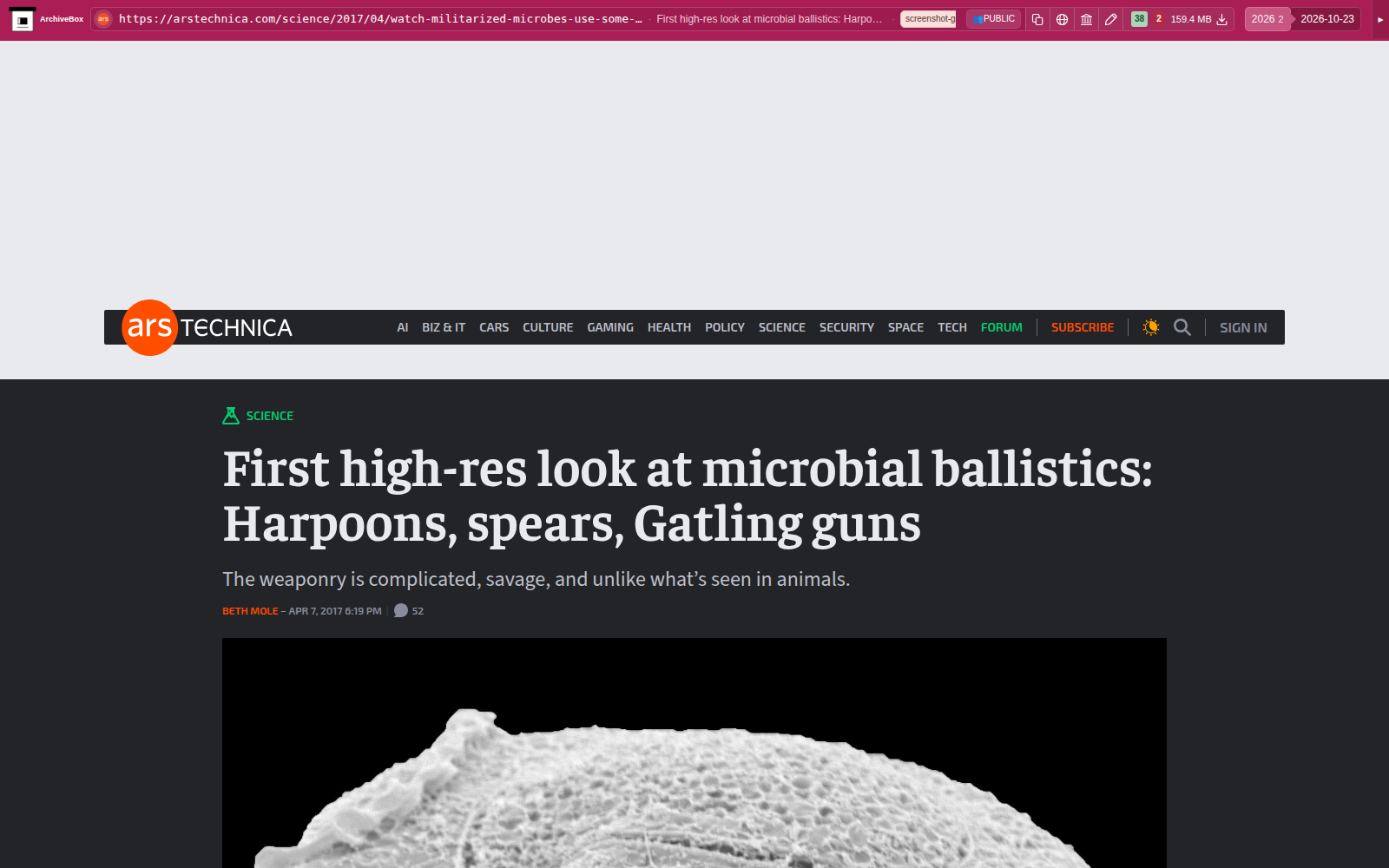 Snapshot View (header collapsed) — desktop