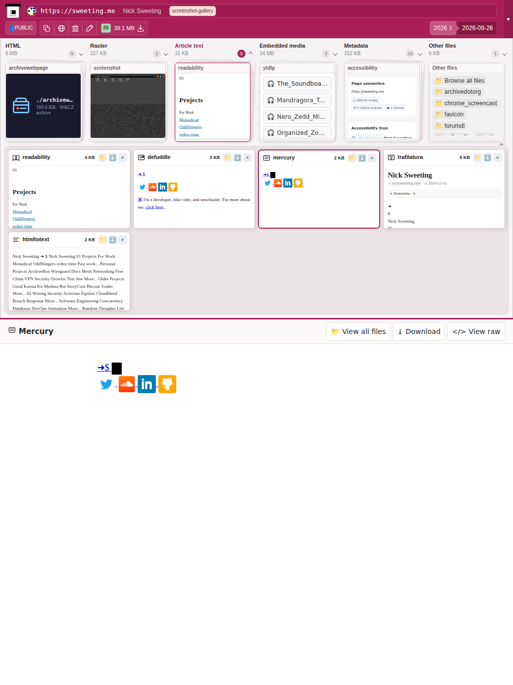 Snapshot View (mercury) — tablet
