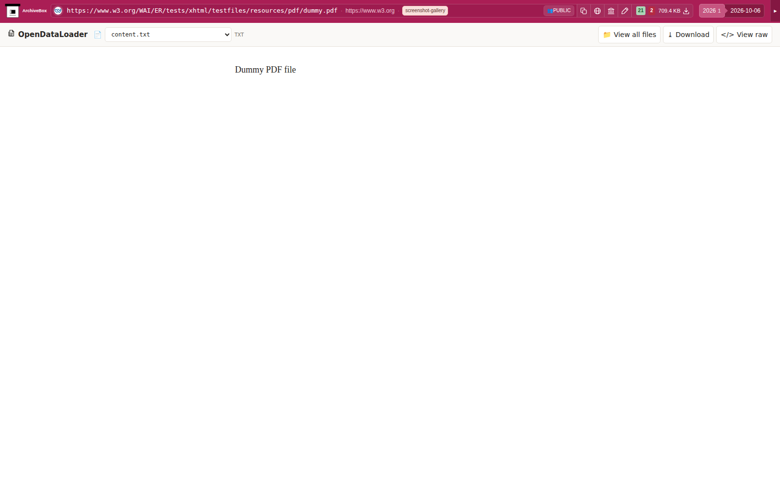 Snapshot View (opendataloader) — desktop