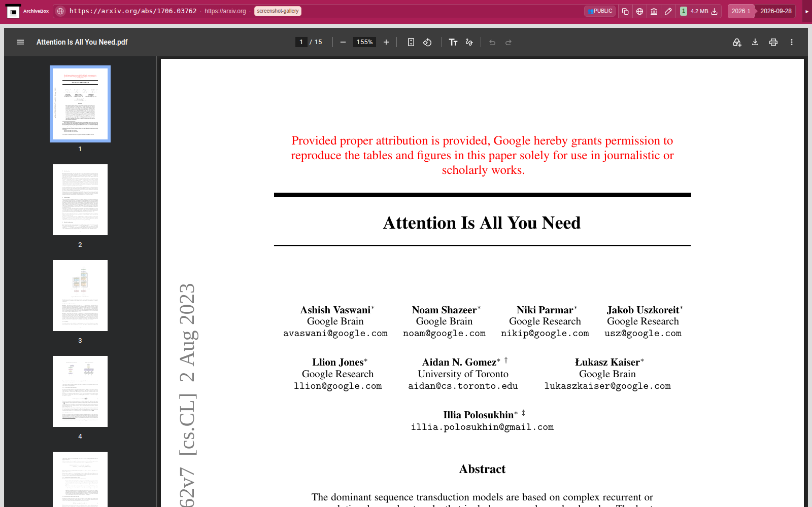Snapshot View (papersdl) — desktop