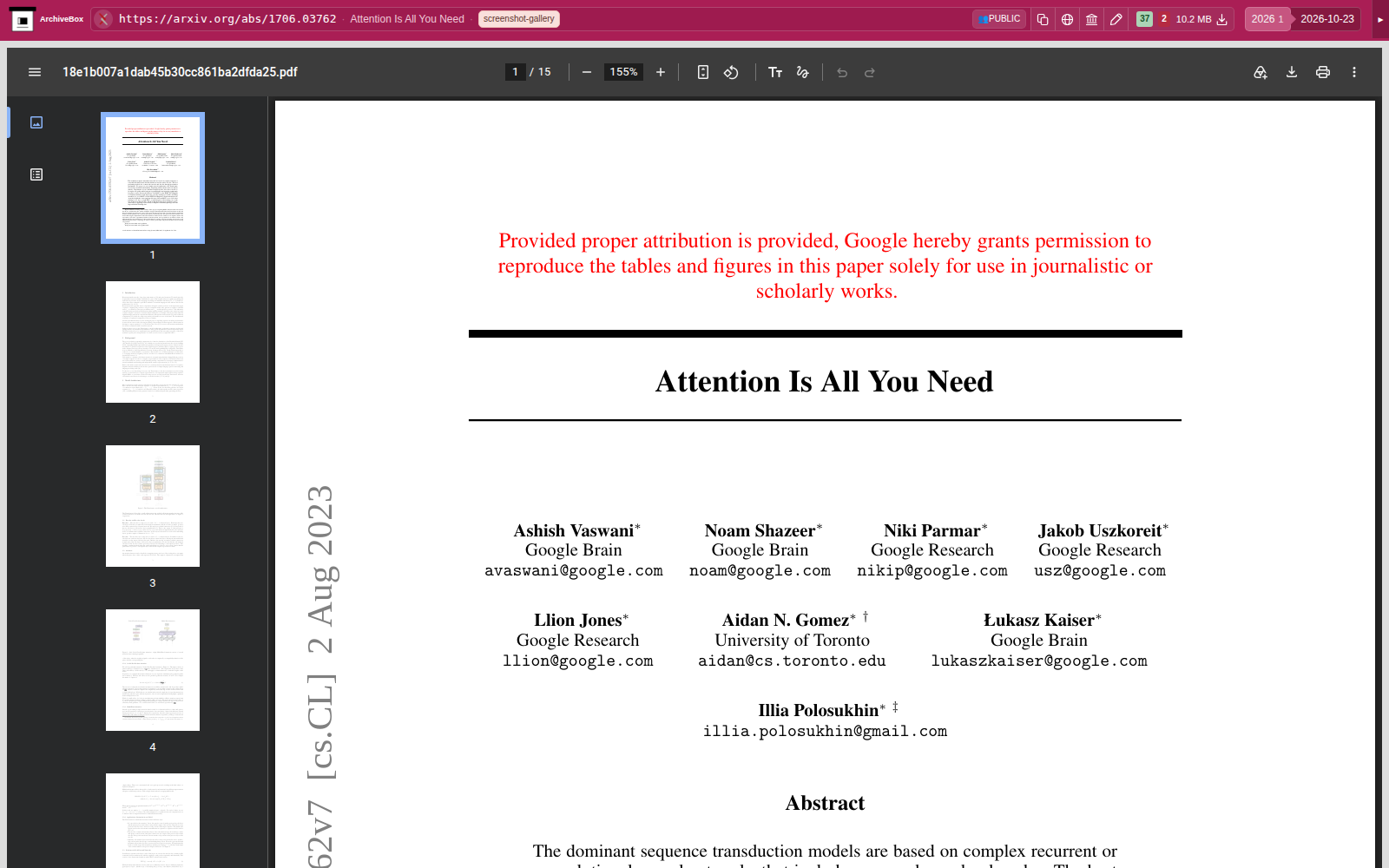 Snapshot View (papersdl) — desktop