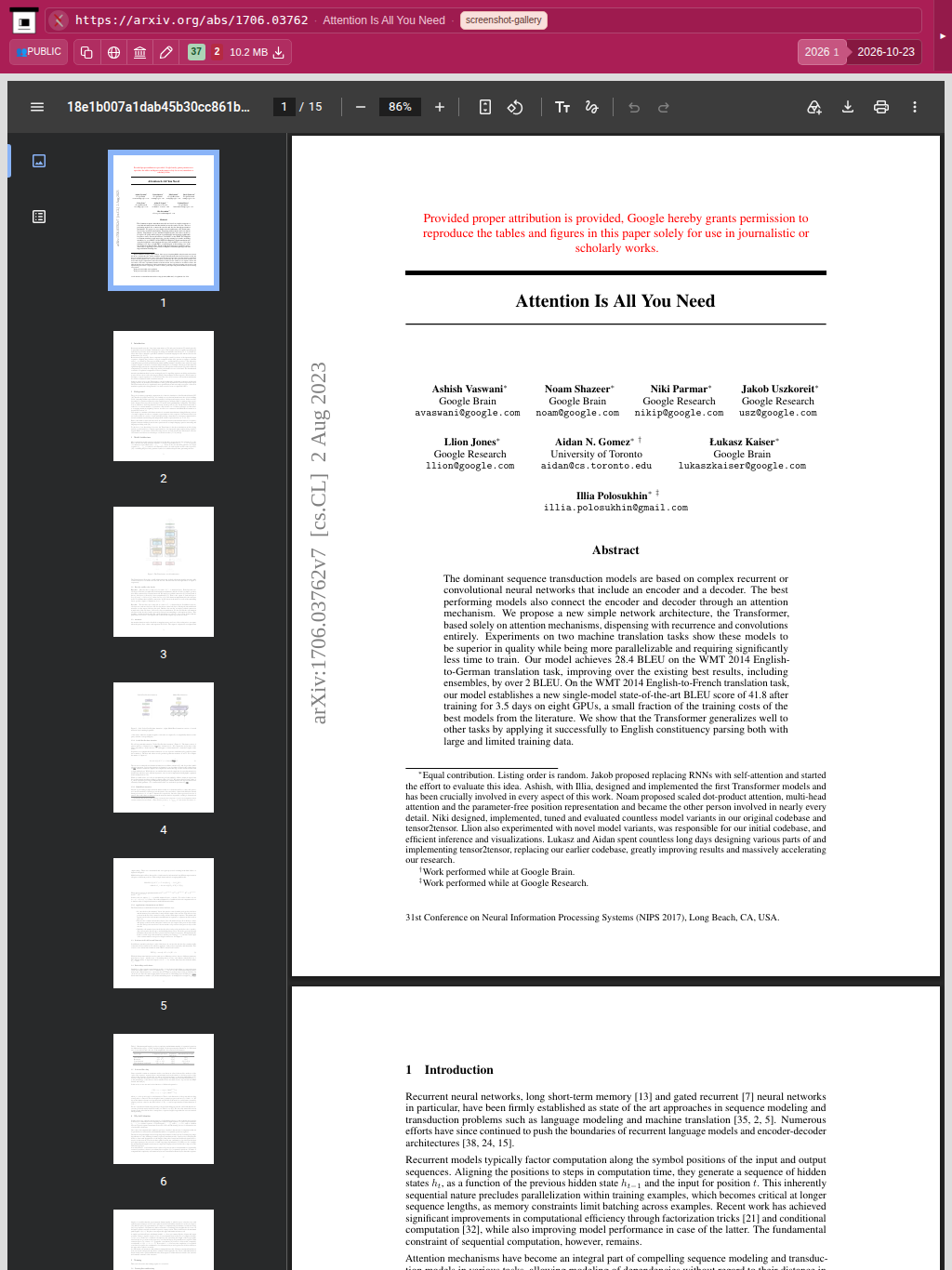 Snapshot View (papersdl) — tablet