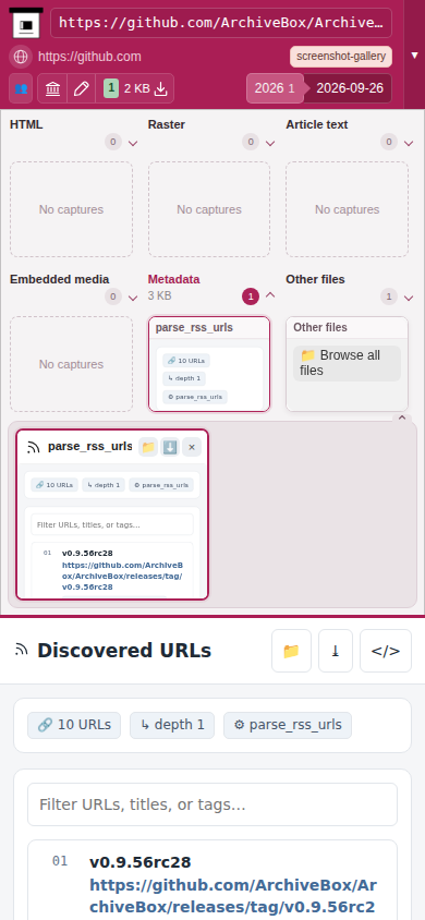 Snapshot View (parse_rss_urls) — mobile