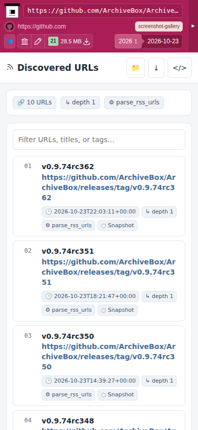 Snapshot View (parse_rss_urls) — mobile