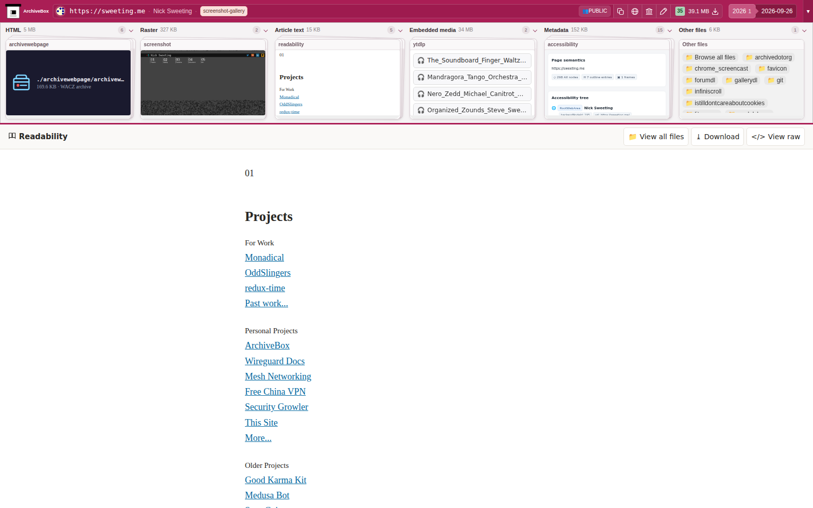 Snapshot View (readability) — desktop