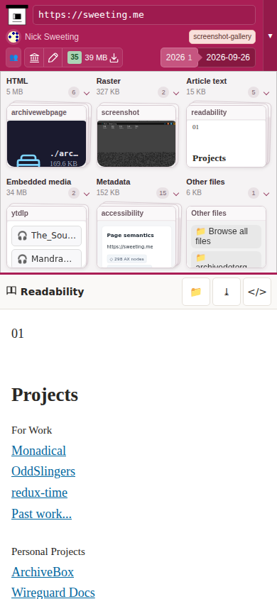 Snapshot View (readability) — mobile