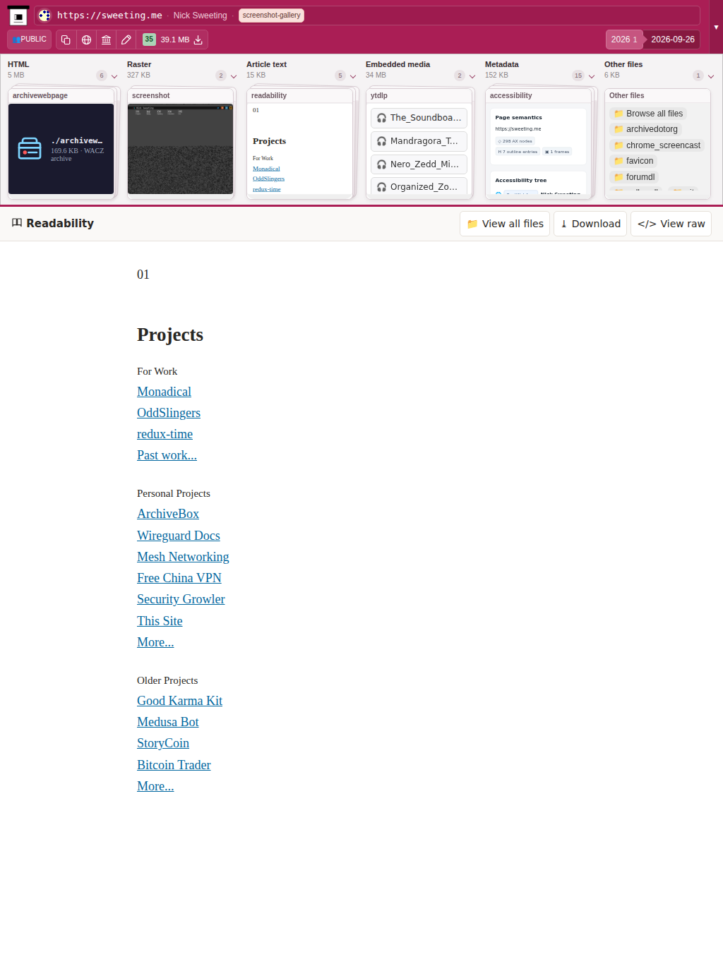 Snapshot View (readability) — tablet