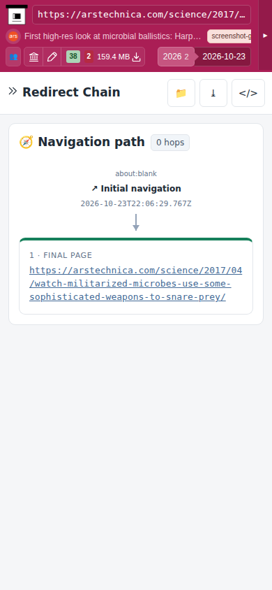 Snapshot View (redirects) — mobile