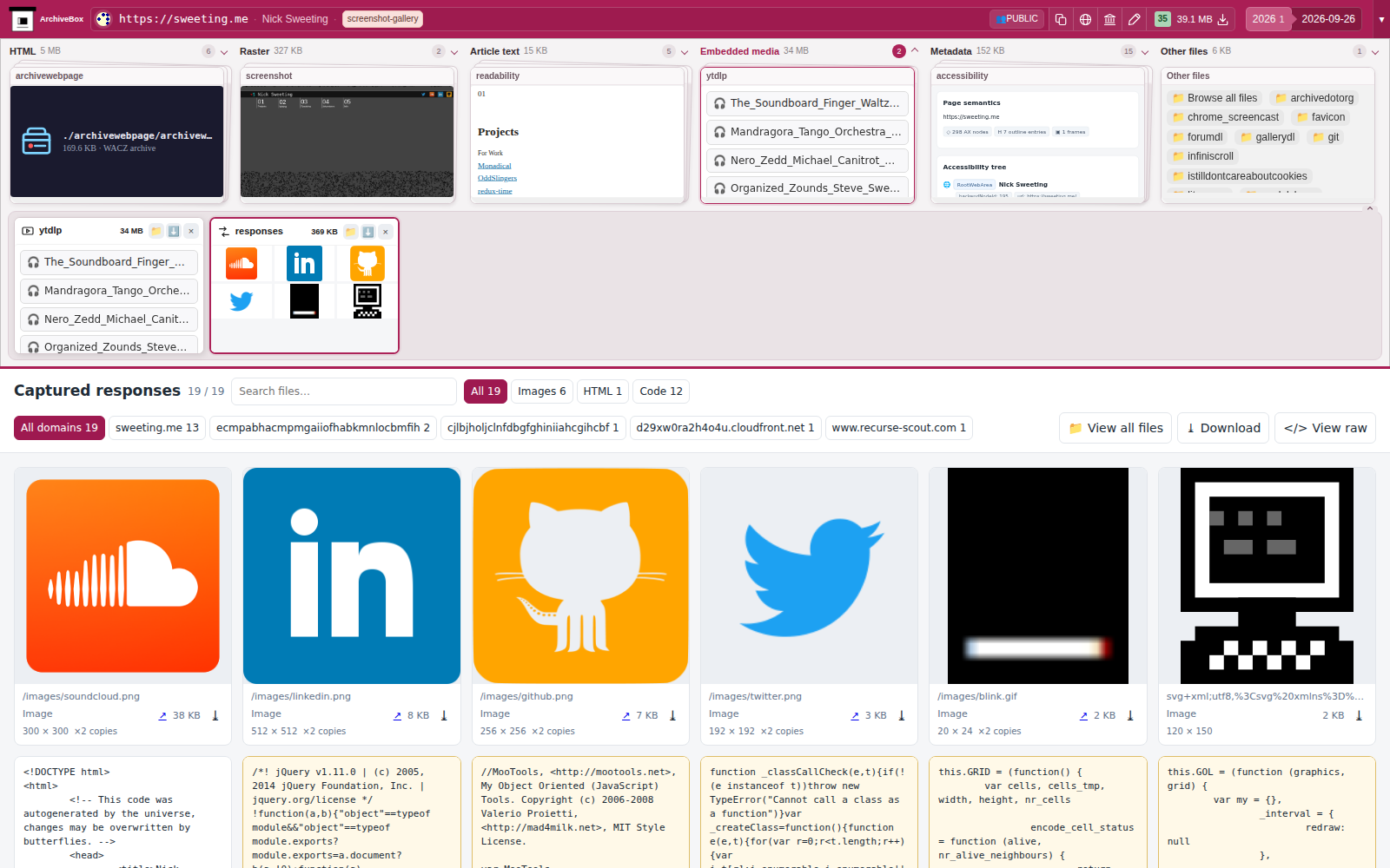 Snapshot View (responses_html) — desktop