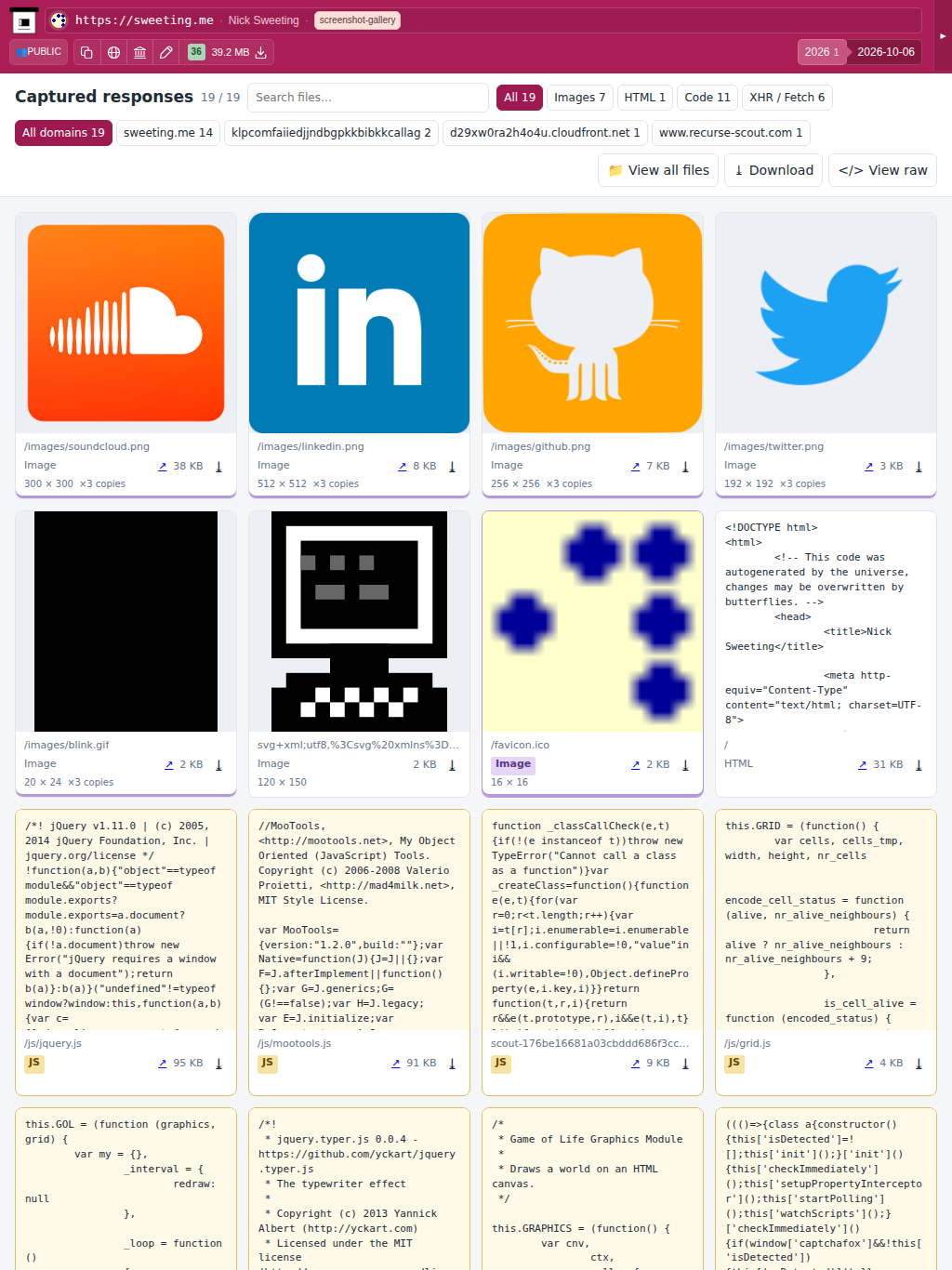 Snapshot View (responses_html) — tablet