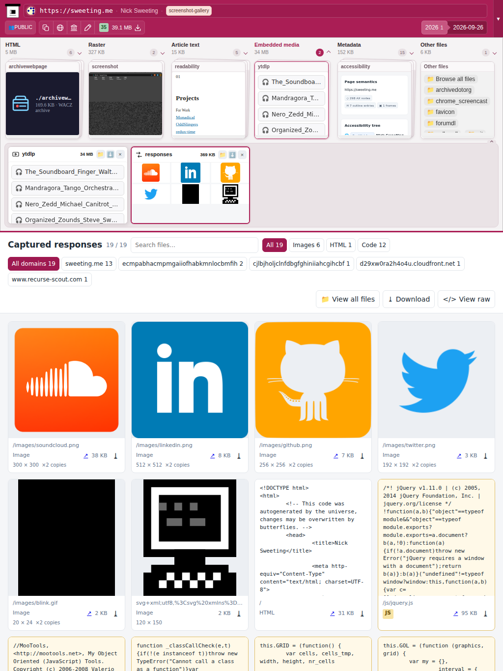 Snapshot View (responses_html) — tablet