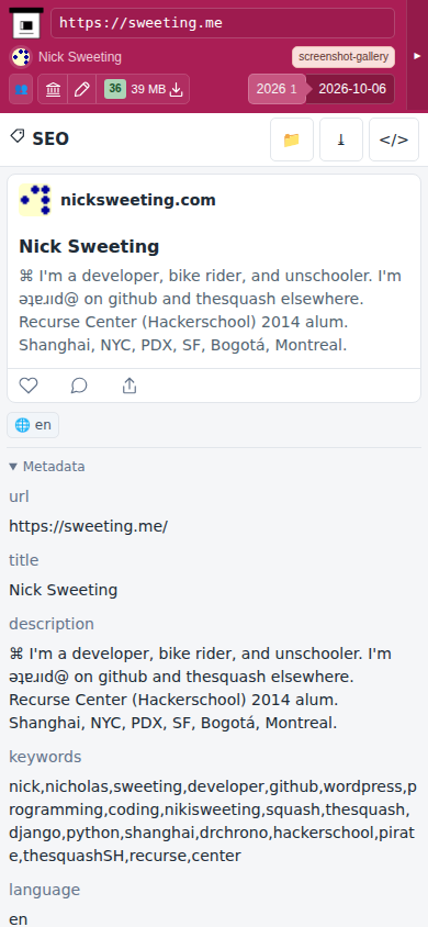 Snapshot View (seo) — mobile
