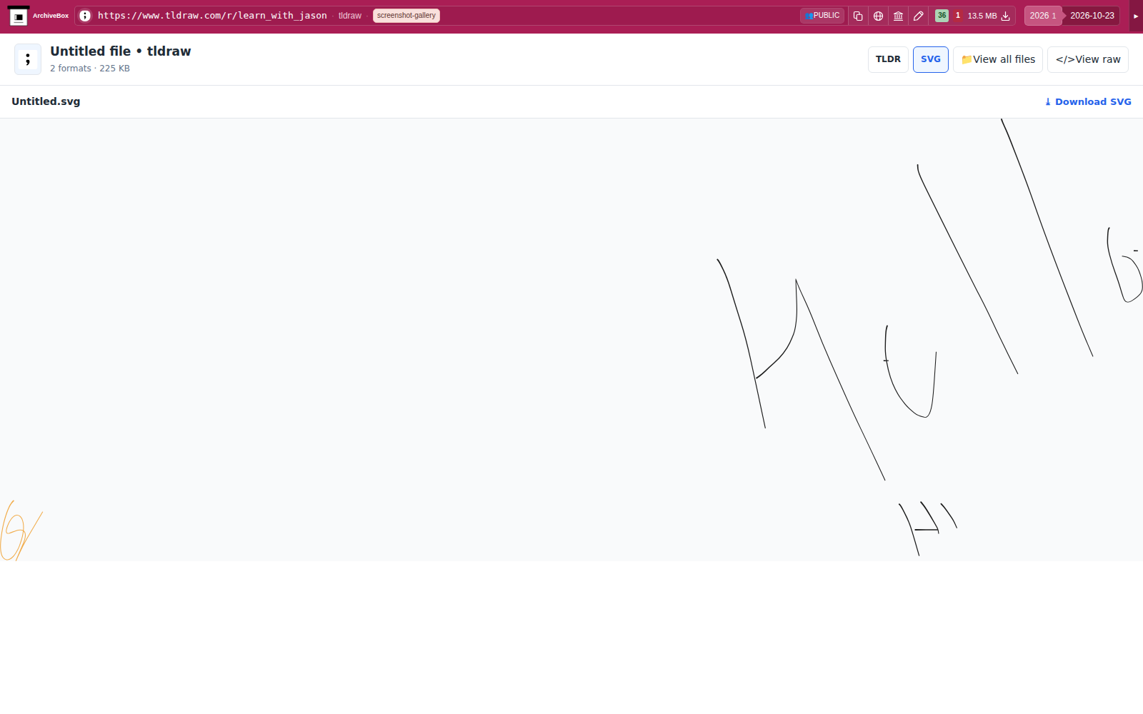 Snapshot View (tldraw) — desktop
