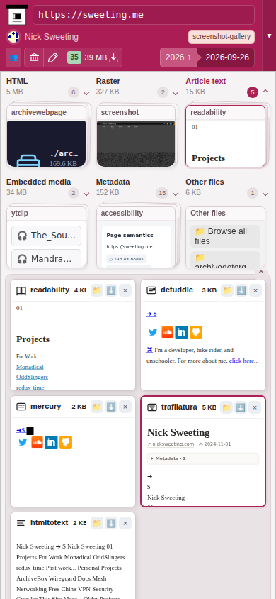 Snapshot View (trafilatura) — mobile