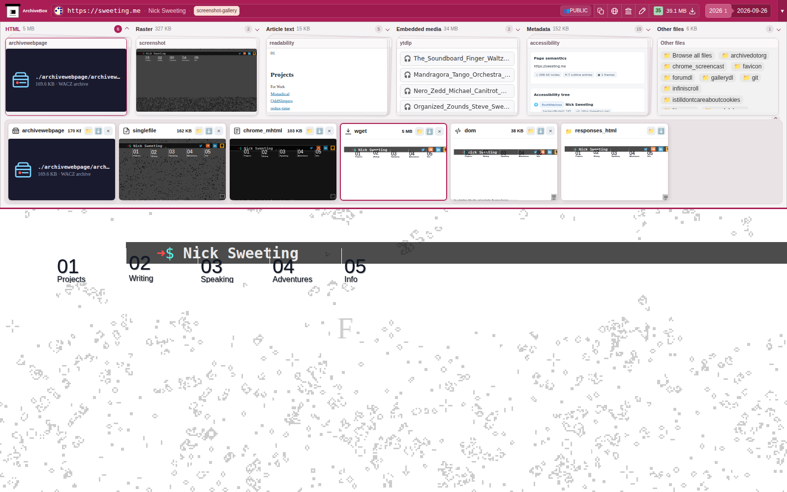 Snapshot View (wget) — desktop