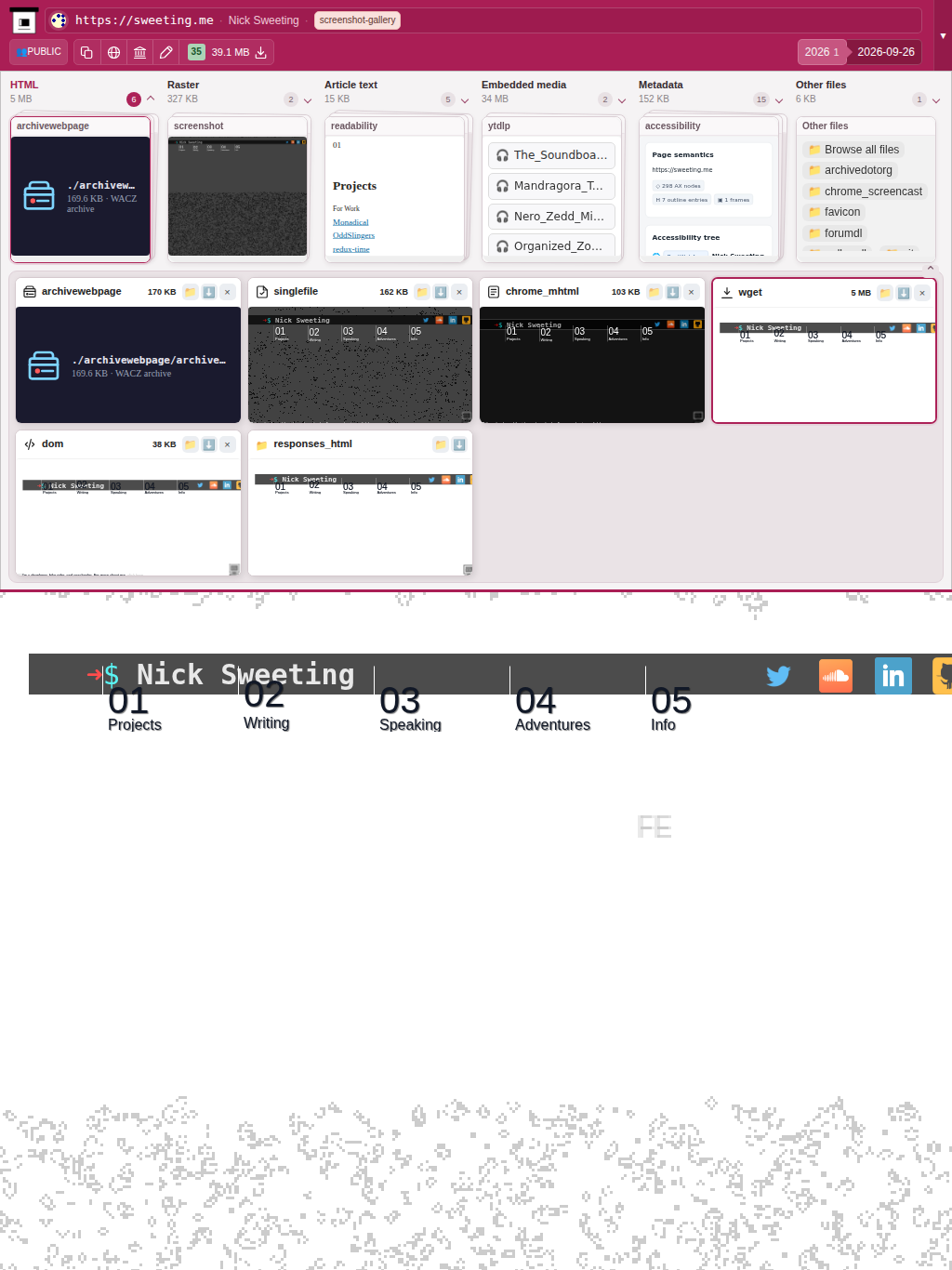 Snapshot View (wget) — tablet