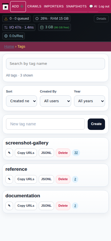 Tags — mobile