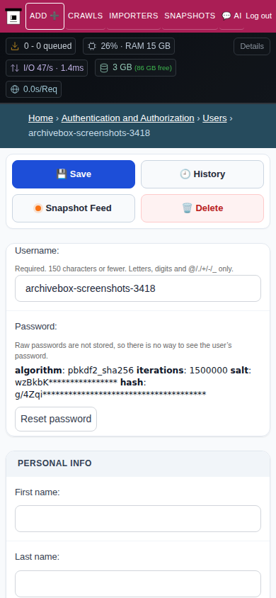 User detail — mobile