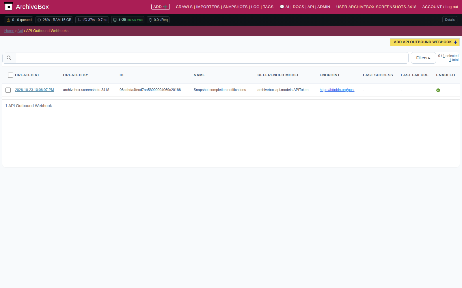 Webhooks — desktop