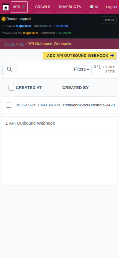 Webhooks — mobile